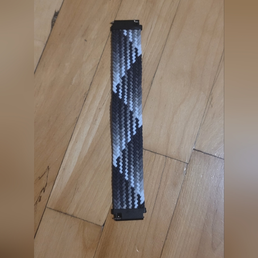 A white, grey and black Smartwatch wristband / watch strap - 20 mm / small